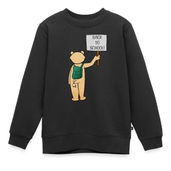 Retour à l’école - Sweat Premium enfant bio - noir - Devant - AI Model Kid Female (0cm)