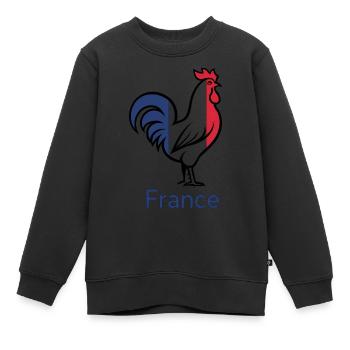 Allez La France | Supporter Français !!! - Sweat Premium enfant bio - noir - Devant - AI Model Kid Female (0cm)