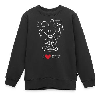 J’adore la poterie - Pour les fans de céramique et de poterie - Sweat Premium enfant bio - noir - Devant - AI Model Kid Female (0cm)