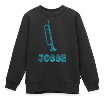 Josse als Blasmusik - Kinder Premium Organic Sweatshirt - Schwarz - Vorne - AI Model Kid Female (0cm)