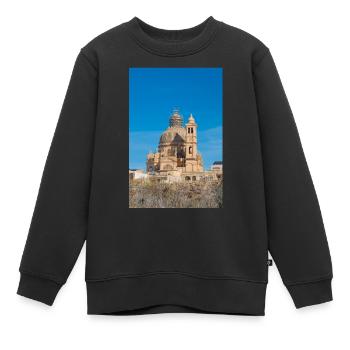 Île de Gozo Rotonde de la ville de Xewkija de Xewkija Malte - Sweat Premium enfant bio - noir - Devant - AI Model Kid Female (0cm)
