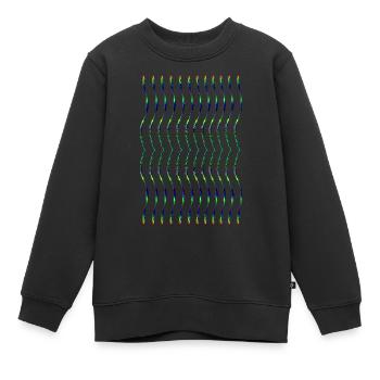 zigzag - Sweat Premium enfant bio - noir - Devant - AI Model Kid Female (0cm)