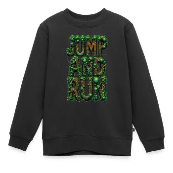 Sautez et courez - Sweat Premium enfant bio - noir - Devant - AI Model Kid Female (0cm)