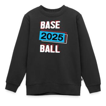 Baseball 2025 Baseballer Baseballspieler Spiel - Kinder Premium Organic Sweatshirt - Schwarz - Vorne - AI Model Kid Female (0cm)