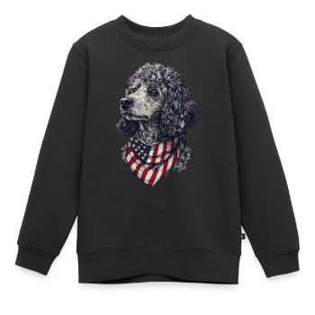 Pudel - Kinder Premium Organic Sweatshirt - Schwarz - Vorne - AI Model Kid Female (0cm)