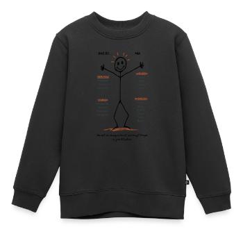Mia ist pure Lebensfreude! - Kinder Premium Organic Sweatshirt - Schwarz - Vorne - AI Model Kid Female (0cm)