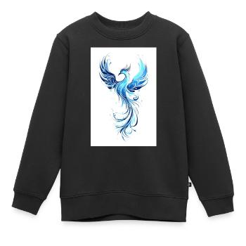 Phönix der Erneuerung - Kinder Premium Organic Sweatshirt - Schwarz - Vorne - AI Model Kid Female (0cm)