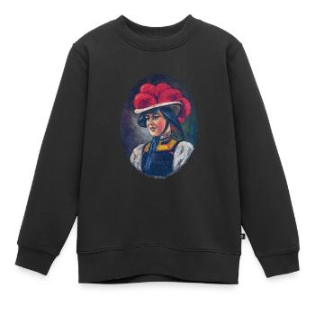 Vierge de la Forêt-Noire avec Bollenhut - Sweat Premium enfant bio - noir - Devant - AI Model Kid Female (0cm)