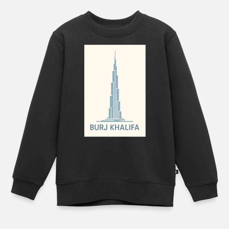 Burj Khalifa - Sweat Premium enfant bio - noir