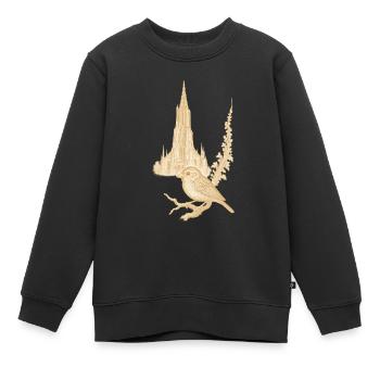 ULMER MÜNSTER et Ulmer Spatz - Sweat Premium enfant bio - noir - Devant - AI Model Kid Female (0cm)