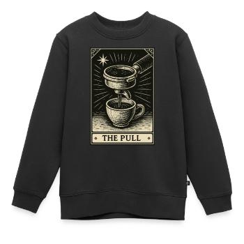 Tarot für Kaffeeliebhaber – Der Sog - Kinder Premium Organic Sweatshirt - Schwarz - Vorne - AI Model Kid Female (0cm)