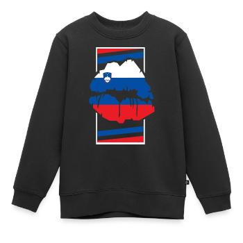 Slowenien - Kinder Premium Organic Sweatshirt - Schwarz - Vorne - AI Model Kid Female (0cm)