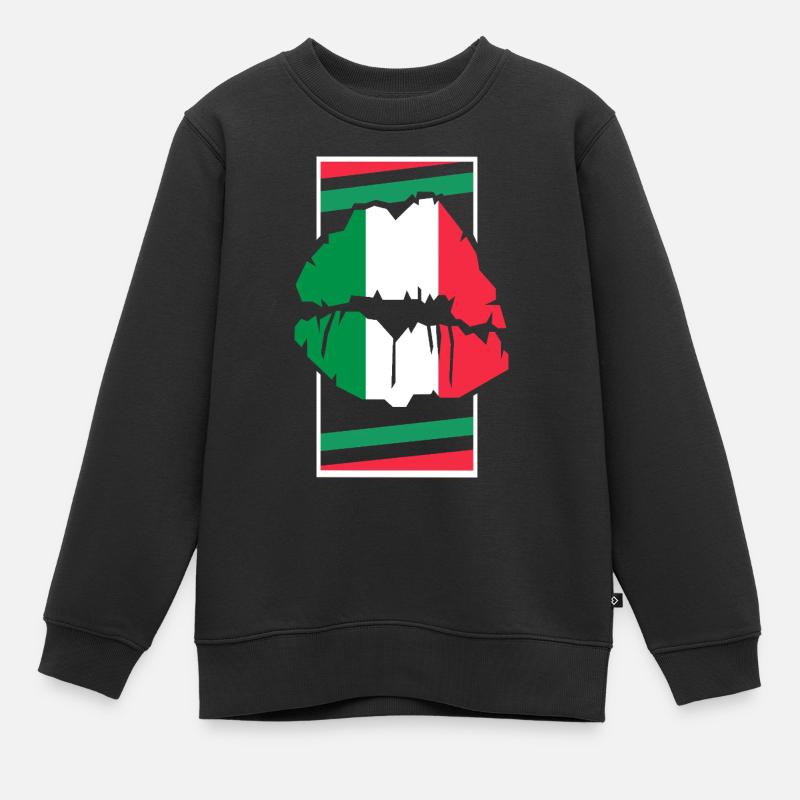 Italie - Sweat Premium enfant bio - noir