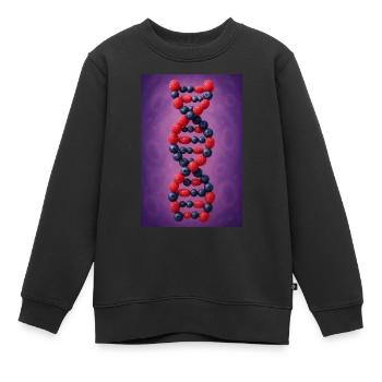 Beeren-DNA-Twist - Kinder Premium Organic Sweatshirt - Schwarz - Vorne - AI Model Kid Female (0cm)