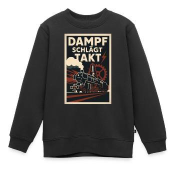 Eisenbahn Dampf schlägt Takt - Kinder Premium Organic Sweatshirt - Schwarz - Vorne - AI Model Kid Female (0cm)