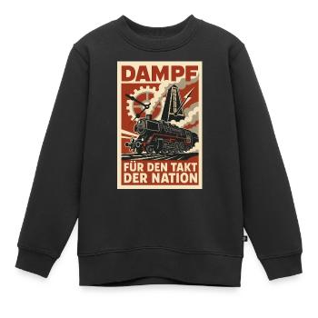 Eisenbahn Dampflok Takt Nation - Kinder Premium Organic Sweatshirt - Schwarz - Vorne - AI Model Kid Female (0cm)