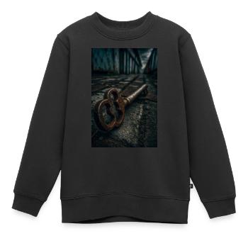 Rostiger Schlüssel zu vergessenen Geheimnissen - Kinder Premium Organic Sweatshirt - Schwarz - Vorne - AI Model Kid Female (0cm)