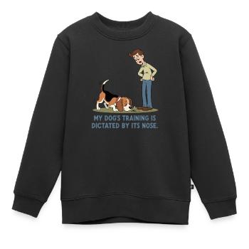 Das Training meines Hundes wird von seiner Nase... - Kinder Premium Organic Sweatshirt - Schwarz - Vorne - AI Model Kid Female (0cm)
