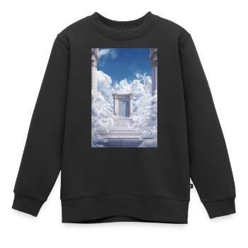 Golden Gates in the Clouds - Kids Premium Organic Sweatshirt - black - Front - AI Model Kid Female (0cm)
