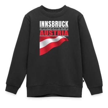 Innsbruck - Kinder Premium Organic Sweatshirt - Schwarz - Vorne - AI Model Kid Female (0cm)