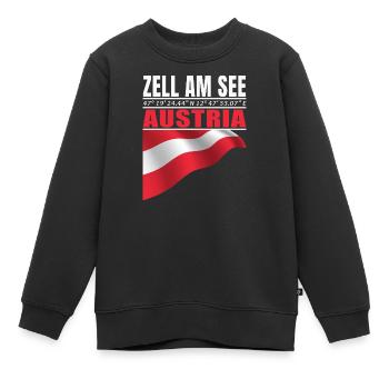 Zell am See - Kinder Premium Organic Sweatshirt - Schwarz - Vorne - AI Model Kid Female (0cm)