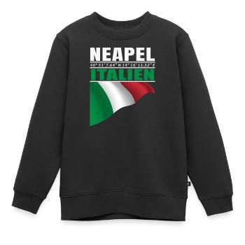 Neapel - Kinder Premium Organic Sweatshirt - Schwarz - Vorne - AI Model Kid Female (0cm)