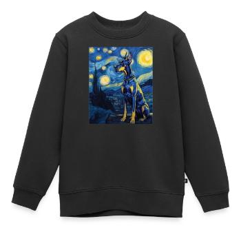 Dogue allemand - Sweat Premium enfant bio - noir - Devant - AI Model Kid Female (0cm)