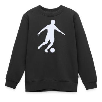 fussball_sport - Kinder Premium Organic Sweatshirt - Schwarz - Vorne - AI Model Kid Female (0cm)