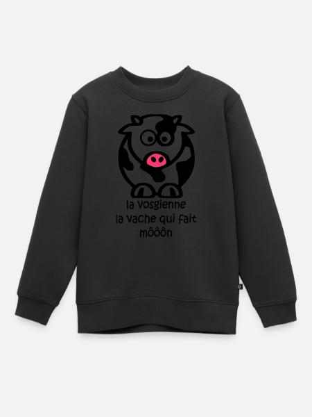 La vosgienne bis - Sweat Premium enfant bio - noir