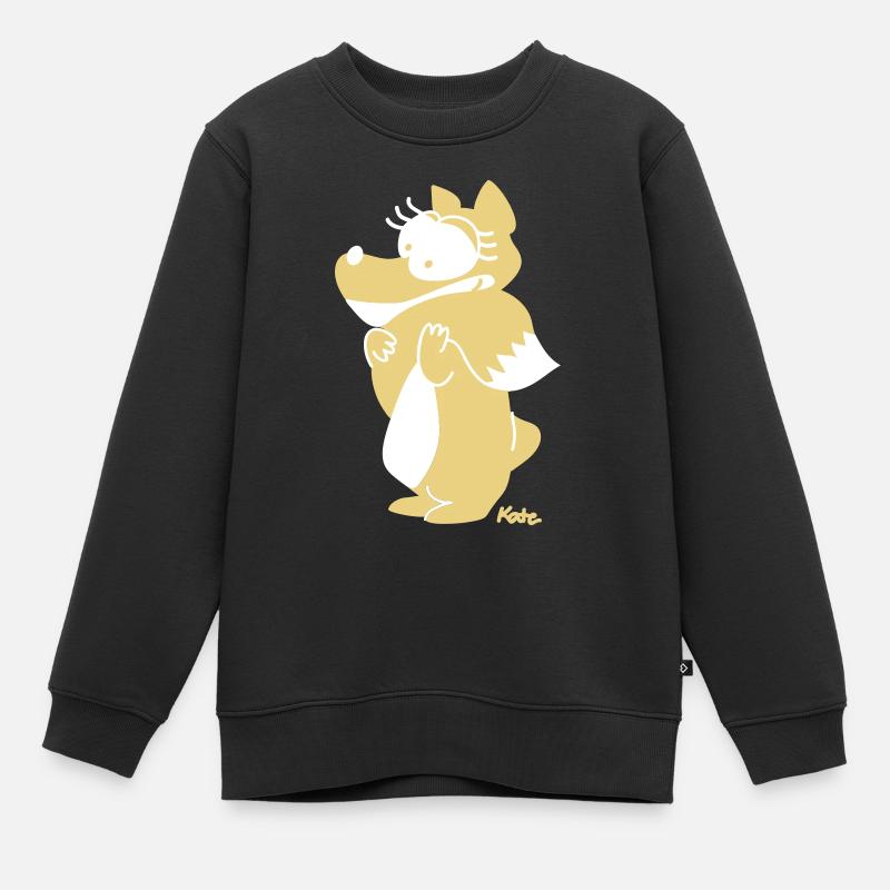 Fuchs (couleur) - Sweat Premium enfant bio - noir