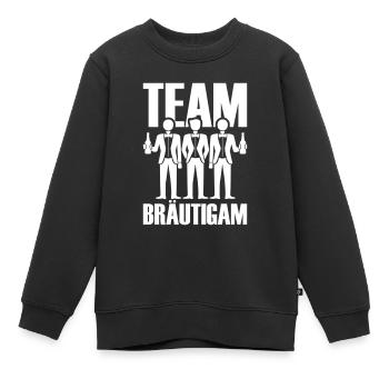 Team Bräutigam Polterhochzeit - Kinder Premium Organic Sweatshirt - Schwarz - Vorne - AI Model Kid Female (0cm)