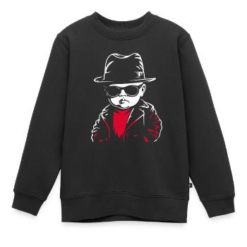 Das Mafia-Baby - Kinder Premium Organic Sweatshirt - Schwarz - Vorne - AI Model Kid Female (0cm)