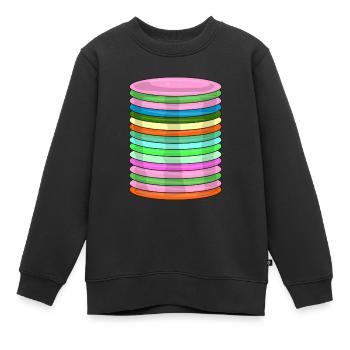 Frisbee Golf Disc Frisbee Discgolf - Kids Premium Organic Sweatshirt - black - Front - AI Model Kid Female (0cm)