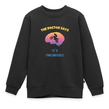 Motorsport Motocross Stunt Zweirad Jumping - Kinder Premium Organic Sweatshirt - Schwarz - Vorne - AI Model Kid Female (0cm)