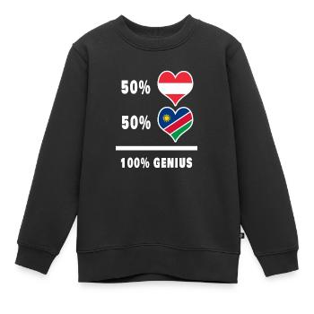 Autriche et Namibie brillant / Cadeau - Sweat Premium enfant bio - noir - Devant - AI Model Kid Female (0cm)