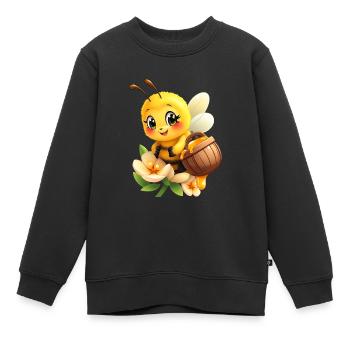 Costume d’abeille Miel Apiculteur Cadeau Mignon Abeille - Sweat Premium enfant bio - noir - Devant - AI Model Kid Female (0cm)