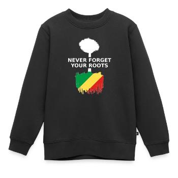 Republik Kongo - Kinder Premium Organic Sweatshirt - Schwarz - Vorne - AI Model Kid Female (0cm)
