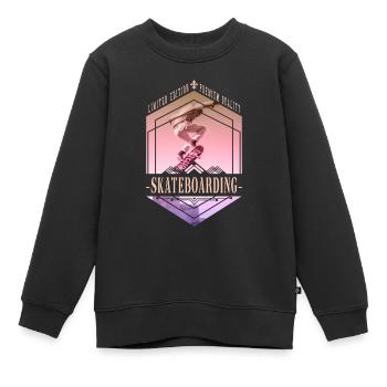 Skateboarding Skate Skater Skateboard Sk8 Vintage - Sweat Premium enfant bio - noir - Devant - AI Model Kid Female (0cm)