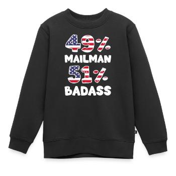 Post Briefzusteller Pakete - Kinder Premium Organic Sweatshirt - Schwarz - Vorne - AI Model Kid Female (0cm)