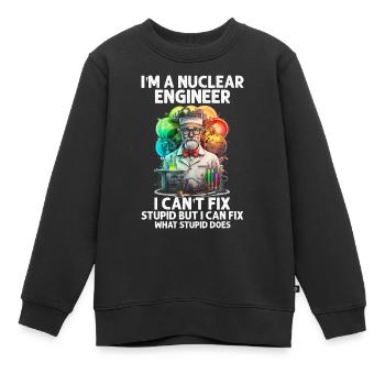 Nuklearingenieur für Kernkraftwerk und Kernenergie - Kinder Premium Organic Sweatshirt - Schwarz - Vorne - AI Model Kid Female (0cm)