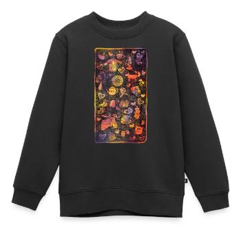 Hygge automne amour automne temps hyggelig cozzy orignal - Sweat Premium enfant bio - noir - Devant - AI Model Kid Female (0cm)