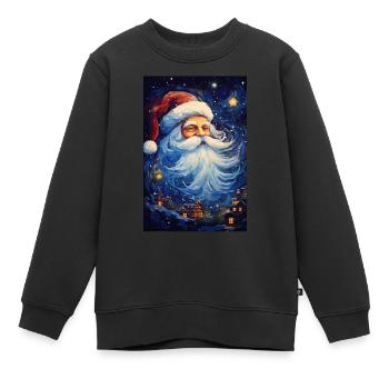 Weihnachtsmann - Kinder Premium Organic Sweatshirt - Schwarz - Vorne - AI Model Kid Female (0cm)