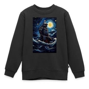 Samouraï - Sweat Premium enfant bio - noir - Devant - AI Model Kid Female (0cm)