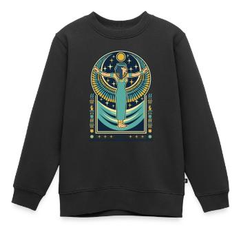 NUT Déesse du Ciel - Sweat Premium enfant bio - noir - Devant - AI Model Kid Female (0cm)