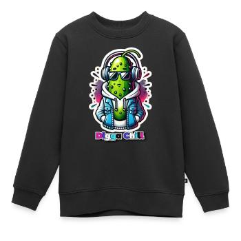 Digga Chill - Sweat Premium enfant bio - noir - Devant - AI Model Kid Female (0cm)