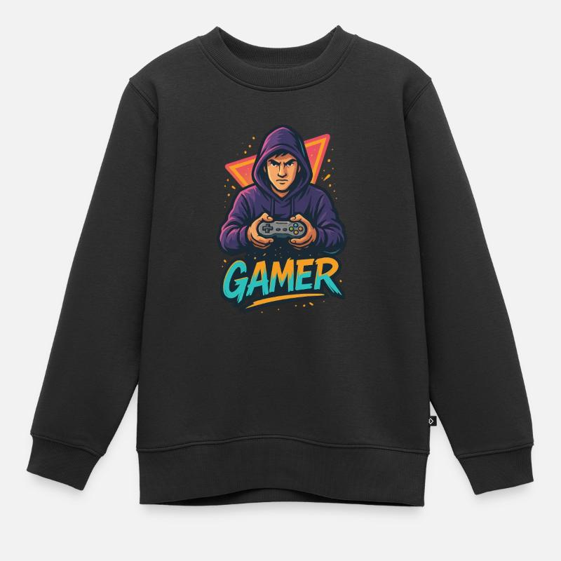 Zone de Jeu - Sweat Premium enfant bio - noir