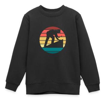 Dachdecker - Kinder Premium Organic Sweatshirt - Schwarz - Vorne - AI Model Kid Female (0cm)