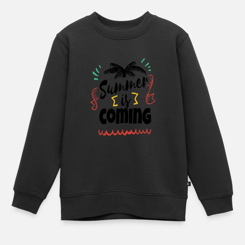 L'été arrive - Sweat Premium enfant bio - noir
