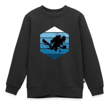 Plongée sous-marine Plongée sous-marine Hommes - Sweat Premium enfant bio - noir - Devant - AI Model Kid Female (0cm)