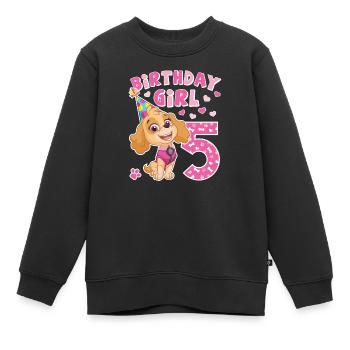 Paw Patrol 5 ans anniversaire Skye - Sweat Premium enfant bio - noir - Devant - AI Model Kid Female (0cm)